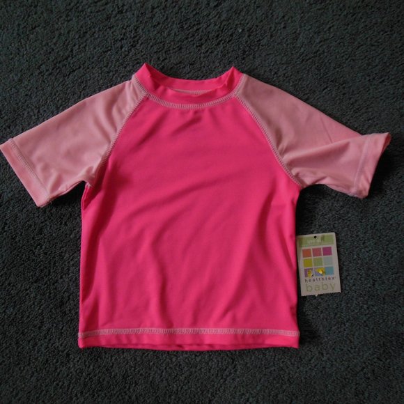 healthtex Shirts & Tops Nwt Healthtex 69 M Pink Swim Shirt Upf 5
